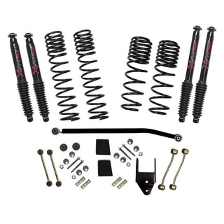 Skyjacker 3.5-4in Dual Rate Long Trvl Sus Lift Kit w/ Black Max Shocks: Jeep Wrangler JL 2020-2023 3.0L EcoDiesel