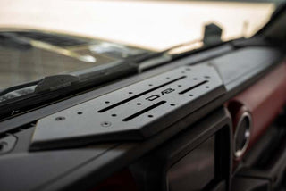 DV8 Offroad Device Dash Mount V2: Jeep Wrangler JL 2018-25 / Gladiator JT 2020-23 w/ 1/4" Bolt - Black