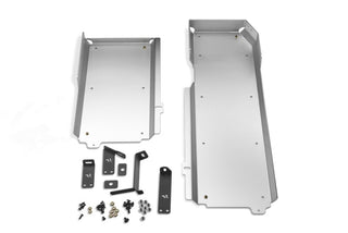 Rugged Ridge Alum Skid Plate Gas Tank/Exhaust Textured Black (UNDERBODY): Jeep Wrangler JL 2018-2024 2.0L/3.6L
