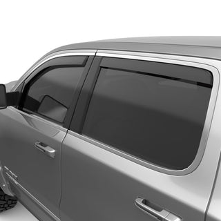 EGR Matte Black In-Channel Window Visors 4pc Set (FRONT AND REAR): Fits Most Ram 1500 Extended Cab Models (2019-2024)