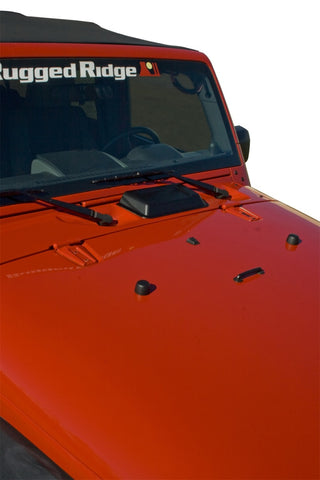 Rugged Ridge Cowl Vent Scoop Black: Jeep Wrangler 1998-2018