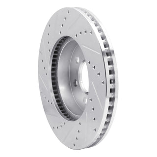 R1 Concepts Drilled & Slotted Brake Rotor (FRONT RIGHT): Dodge Durango 1998-2003 3.9L / 4.7L w/ Silver