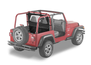 Bestop Windjammer Curtain (FRONT Black Diamond): Jeep Wrangler TJ 2003-2006 4.0L I6