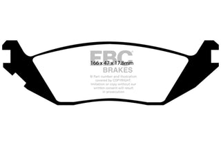 EBC Ultimax2 Rear Brake Pads: Fits Most Hemi Models