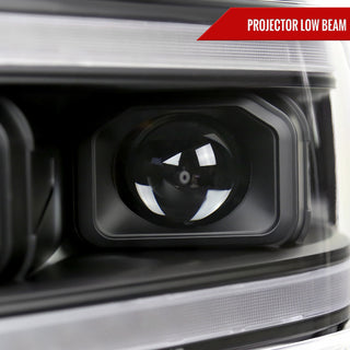 Spec D Projector Headlights w/ Amber LED Seq Turn Signal & Startup Animation: Fits Ram 2019-2024 Tradesman/Big Horn Halogen