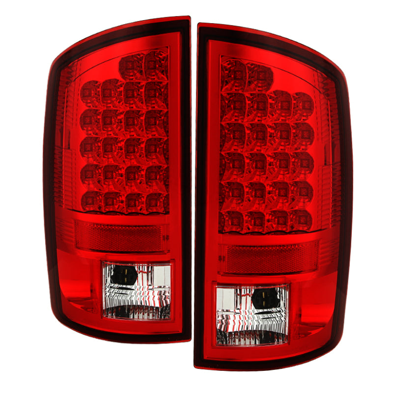 Spyder Red / Clear LED Tail Lights: Dodge Ram 2007 - 2008 (All Models)