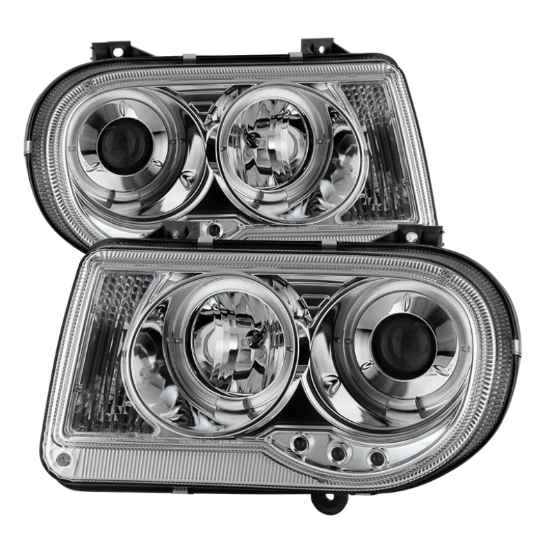 Spyder LED Dual Halo Projector Headlights (Chrome): Chrysler 300C 2005 - 2010