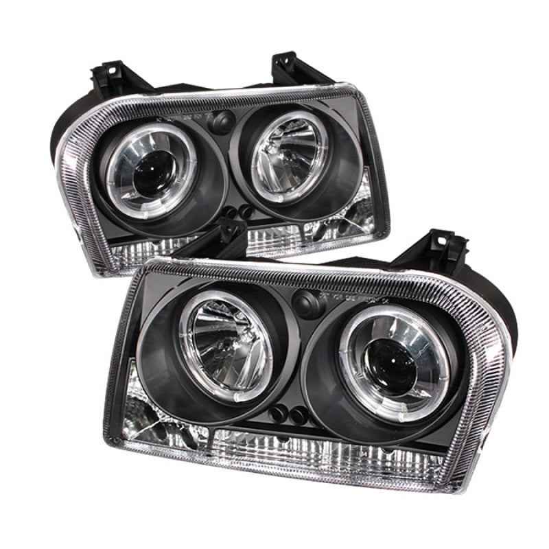 Spyder LED Dual Halo Projector Headlights (Black): Chrysler 300 2005 - 2008