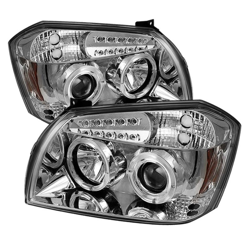 Spyder LED Dual Halo Projector Headlights (Chrome): Dodge Magnum 2005 - 2007