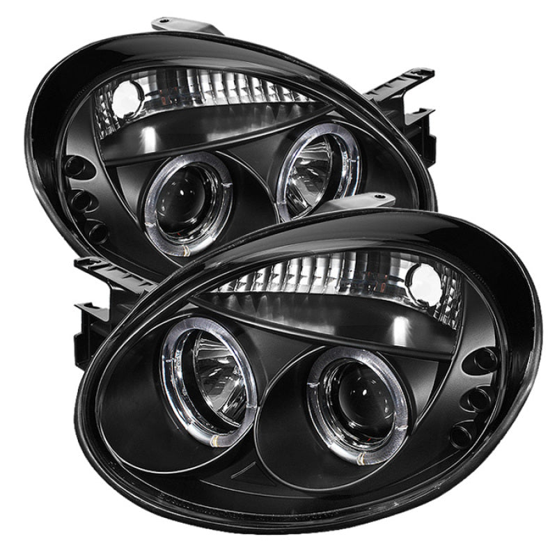 Spyder LED Dual Halo Projector Headlights (Black): Dodge Neon 2003 - 2005 (All Models)