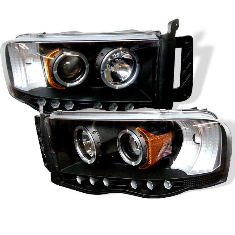 Spyder LED Halo Projector Headlights (Black): Dodge Ram 2002 - 2005