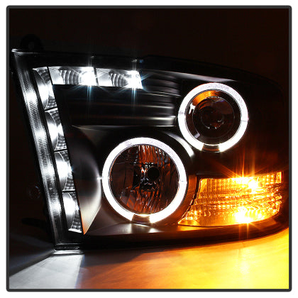 Spyder LED Halo Projector Headlights (Black): Dodge Ram 2009 - 2014