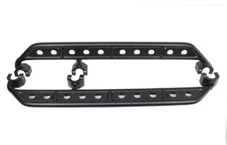 Fishbone Offroad Black Textured Powder Coated Steel Side Steps: Jeep Wrangler JK 2007-2018