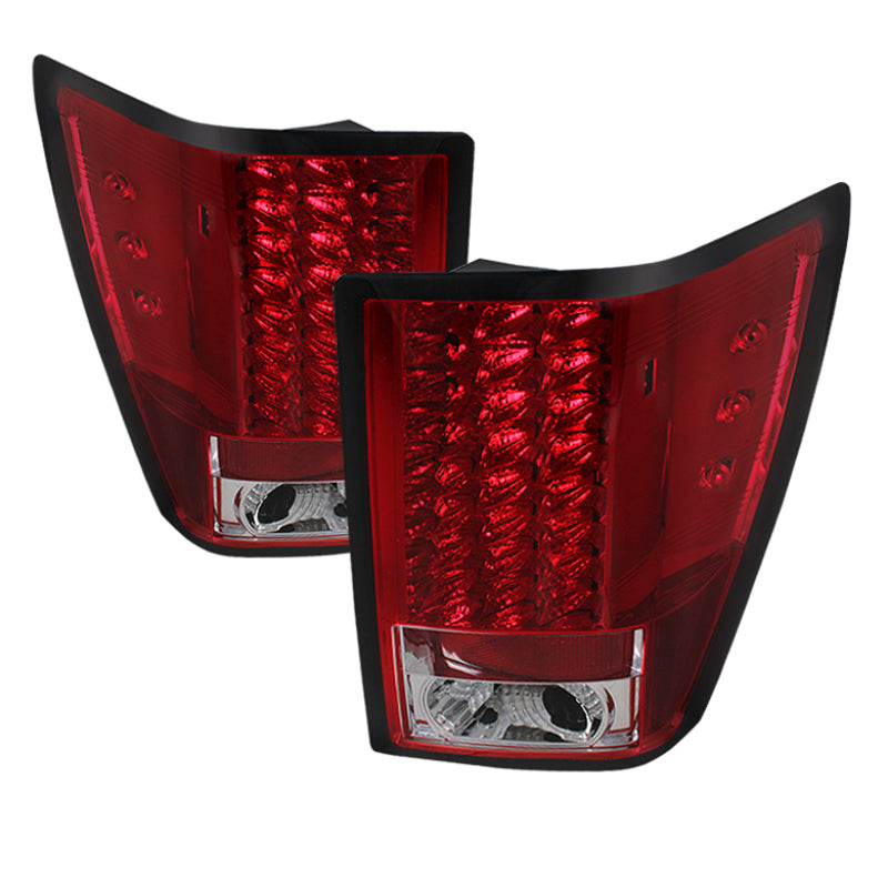 Spyder Red / Clear LED Tail Lights: Jeep Grand Cherokee 2007 - 2010