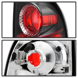Spyder Black Euro Tail Lights: Dodge Dakota 1997 - 2004