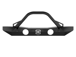 ICON Pro Series Mid Width Front Bumper (FRONT): Jeep Wrangler JK 2007-2018 w/ Bar and Tabs