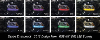 Diode Dynamics Ram RGBWA DRL LED Boards: Fits Ram 2013-2018 6.7L Diesel / 5.7L Hemi