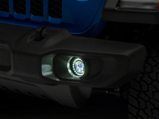 Raxiom Axial Nighthawk LED Fog Lights w/ DRL Halos: Fits Most Jeep Wrangler / Gladiator Models (2007-2026)