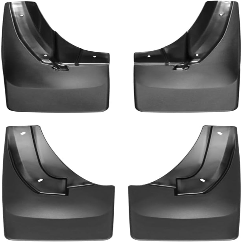 WeatherTech Front & Rear MudFlaps (4PC, Black): Dodge Ram 2500 & 3500 2004 - 2013 (w/OUT Factory Flares)