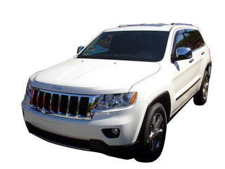 AVS Ventvisor Outside Mount Window Deflectors (F&R): Jeep Grand Cherokee 2011-2021 3.6L/5.7L - Smoke