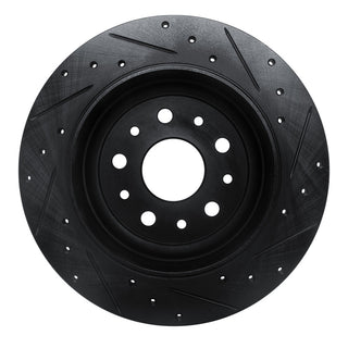 DFC 18-25 Jeep Wrangler Rear Left Drilled & Slotted Black Brake Rotor