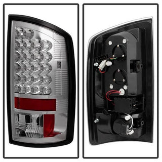 Spyder Chrome LED Tail Lights: Dodge Ram 2007 - 2008 (1500 / 2500 / 3500 Models)