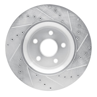 R1 Concepts Front Drilled & Slotted Brake Rotor (FRONT LEFT): Dodge Durango / Jeep Grand Cherokee 2011-2026
