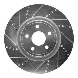 R1 Concepts Front Left Brake Rotor Drilled & Slotted (FRONT): Fits Dodge Durango / Jeep Grand Cherokee 2011-2026
