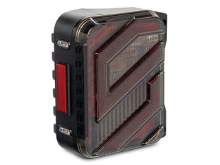 Raxiom Axial Series Trident LED Tail Lights: Fits Most Jeep Wrangler Models (2007-2018) - Black Housing/Clear Lens