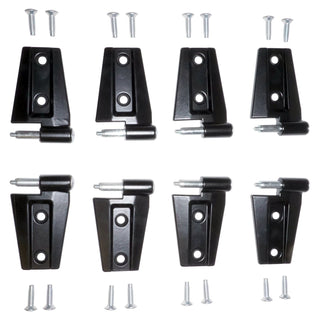 Crown Auto Black Primer Door Hinge Set: Jeep Wrangler JK 2007-2018 3.6L / 3.8L