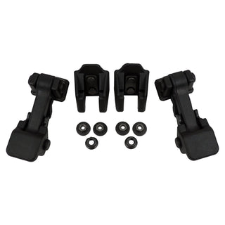 Crown Auto Hood Catch Kit Black Plastic: Jeep Wrangler JK 2007-2018