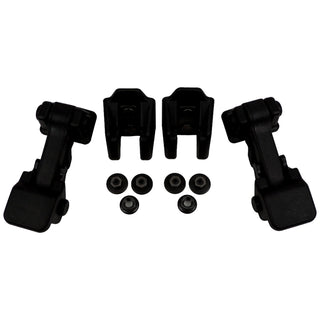 Crown Auto Hood Catch Kit Black Plastic: Jeep Wrangler JK 2007-2018