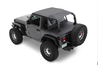 Bestop Header Safari Cable Bikini (Black Diamond): Jeep Wrangler JL 2018-2023 2.0L/3.6L
