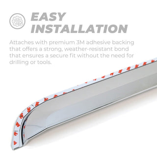 Putco Element Chrome Window Visors Set of 4: Fits Most Dodge Ram Models (2002-2026)