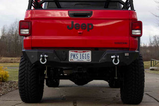 Fishbone Offroad Mako Rear Bumper: Fits Most Jeep Wrangler / Gladiator Models (2018-2026) - Black Textured Powder Coat