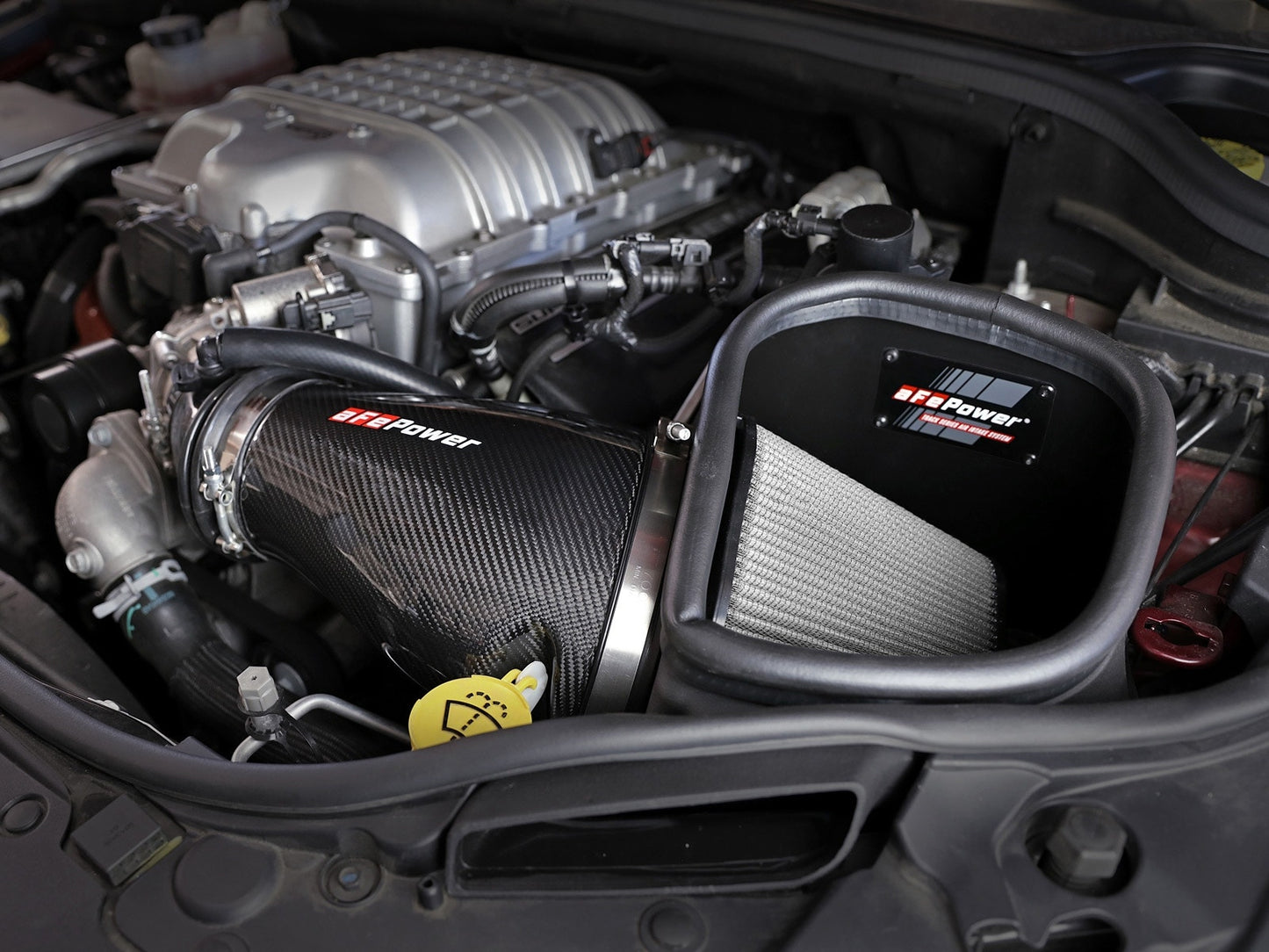 AFE Track Series Carbon Fiber Cold Air Intake: Dodge Durango SRT Hellcat  / Jeep Grand Cherokee Trackhawk 2018 - 2025