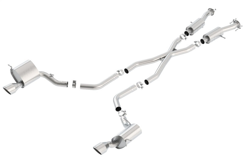 Borla S-Type Cat-Back Exhaust System (Polished Tips): Jeep Grand Cherokee 6.4L SRT 2012 - 2021