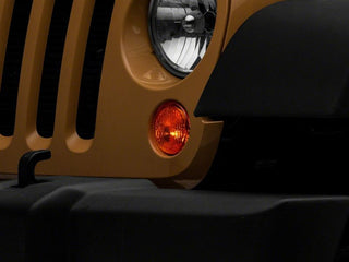 Raxiom Axial Series Replacement Turn Signal Lamps (FRONT): Fits Most Jeep Wrangler Models (2007-2018) w/ Amber Lenses