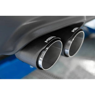 MBRP Race Series Cat-Back 3" Dual Split Rear Exhaust (Stainless Steel, Carbon Fiber Tips): Dodge Challenger 6.4L 392 & 6.2L SRT Hellcat 2015 - 2023