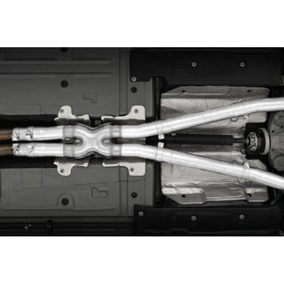 MBRP Race Series Cat-Back 3" Dual Split Rear Exhaust (Stainless Steel, Carbon Fiber Tips): Dodge Challenger 6.4L 392 & 6.2L SRT Hellcat 2015 - 2023