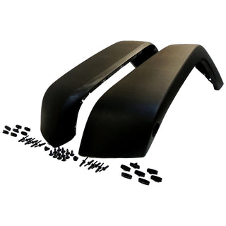 Crown Auto Black Textured Fender Flare Kit: Jeep Wrangler JK 2007-2018 3.6L/3.8L