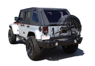 Rampage Recovery Rear Bumper Black (REAR): Jeep Wrangler JK 2007-2018 3.6L/3.8L V6