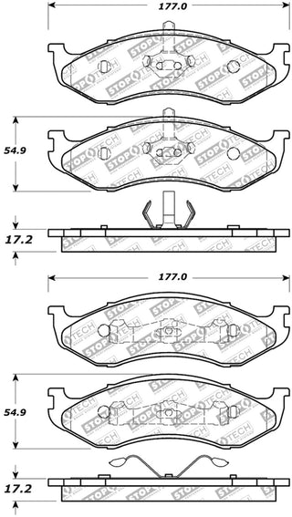 StopTech Street Select Brake Pads - Front/Rear