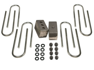 Tuff Country 4in Rear Block & U-Bolt Kit: Fits Ram 2500 / 3500 2003-2015 w/3.5 or 4in Rear Axle