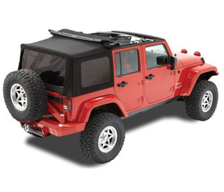 Bestop Replace A-Top Soft Top (F&R): Jeep Wrangler JK 2007-2009 3.8L - Prem Black Twill Tinted