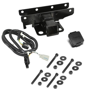 Rugged Ridge Receiver Hitch Kit Jeep Logo: Jeep Wrangler JK 2007-2018 3.6L/3.8L V6