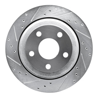 R1 Concepts Drilled & Slotted Brake Rotor (REAR LEFT): Fits Dodge Durango / Jeep Grand Cherokee 2011-2026 w/ Silver