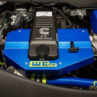 Wehrli Fabricated Aluminum Engine Cover Gloss White: Ram 2500/3500 2010-2024 6.7L Diesel