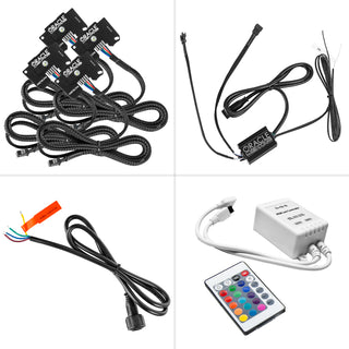 Oracle Jeep Wrangler JL/JT RGB+W Headlight DRL Kit - ColorSHIFT w/ Simple Controller