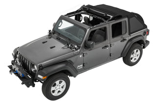 Bestop Trektop Soft Top Premium Black Twill (F&R): Jeep Wrangler JL 2018-2025 2.0L Turbo/3.6L V6